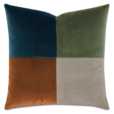 Uma Colorblock Decorative Pillow In Bone Black