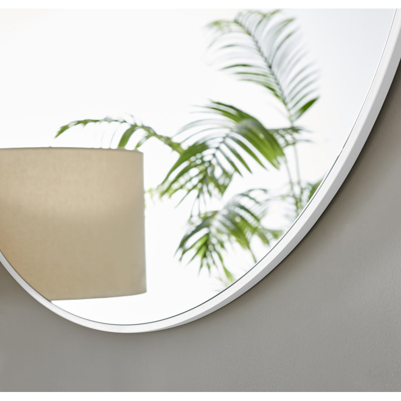 Miroir mural Alcantera, Blanc, 39,37 po x 39,37 po