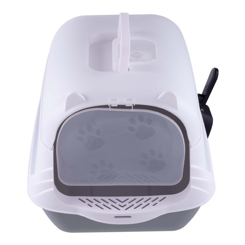 Polyethylene Plastic Enclosed Litter Box with Scoop