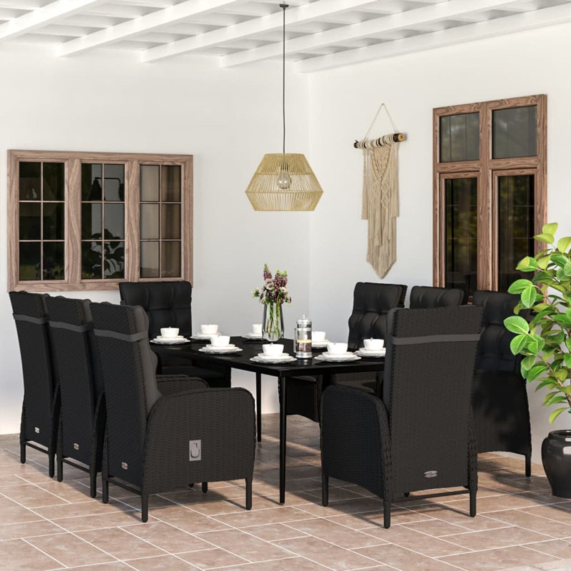 Ensemble bistro 2 personnes Caitlyn-Rose, Noir, 6, H 29,1 po x l 55,1 po x P 27,6 po