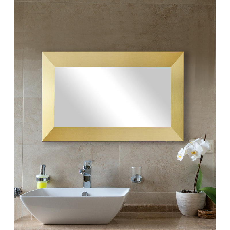 Miroir de salle de bain, 33 po x 24 po, Or