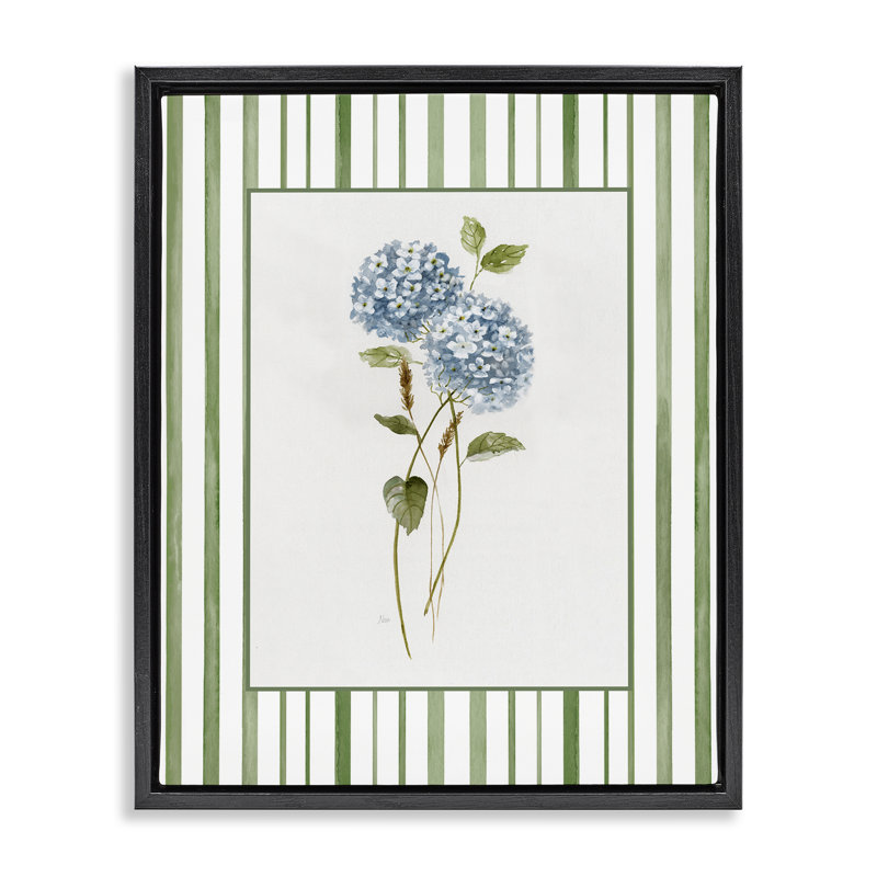 Cadre flottant délicat en hortensia et blé séché, design par Nan, H 21 po x l 17 po, Cadre flottant noir de jais