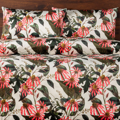 Floral Print Velvet Duvet Cover Set