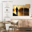 «Foggy Riverbank Fishing», 3 pièces sur toile-98562138