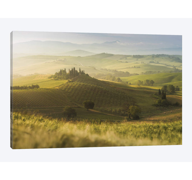 Printemps en Toscane par Daniel Kordan, reproduction d'art sur toile tendue, H 12 po x l 18 po x P 1,5 po, Toile tendue