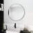 Large Round Black Circular Mirror-385347524