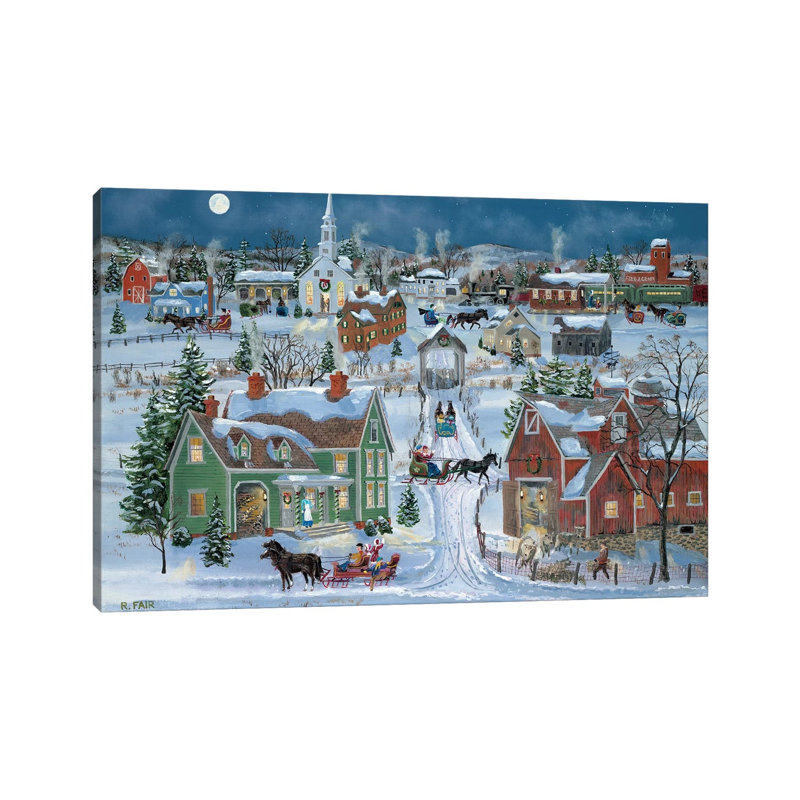 Christmas Homecoming 1 Piece Wrapped Canvas Wall Art, 20.32 cm H x 30.48 cm W