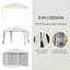 Tente à auvent escamotable avec filet Outsunny-128504622