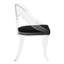 Chaise d'appoint en velours transparent Delfina / noir