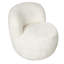Fauteuil d'appoint en polyester tonneau rond blanc