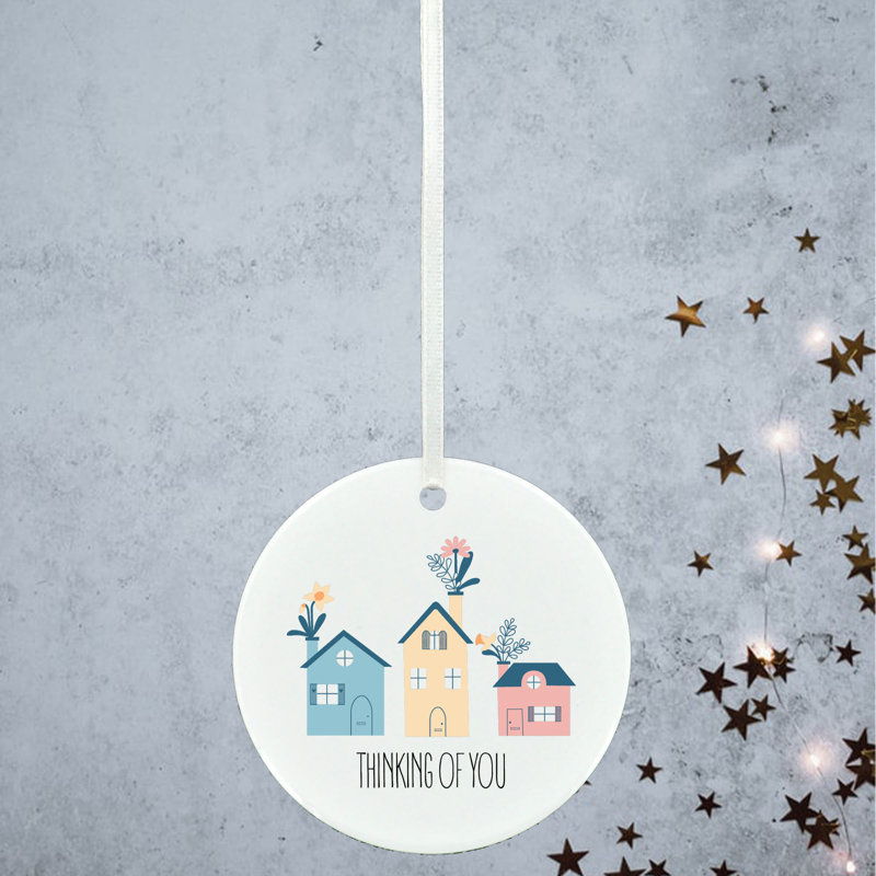 Thinking Of You Circle Shaped Ceramic Ornament