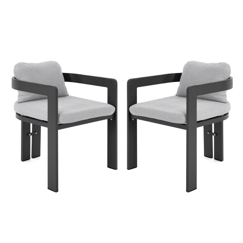 Ensemble de chaises de patio Wilbur, Gris