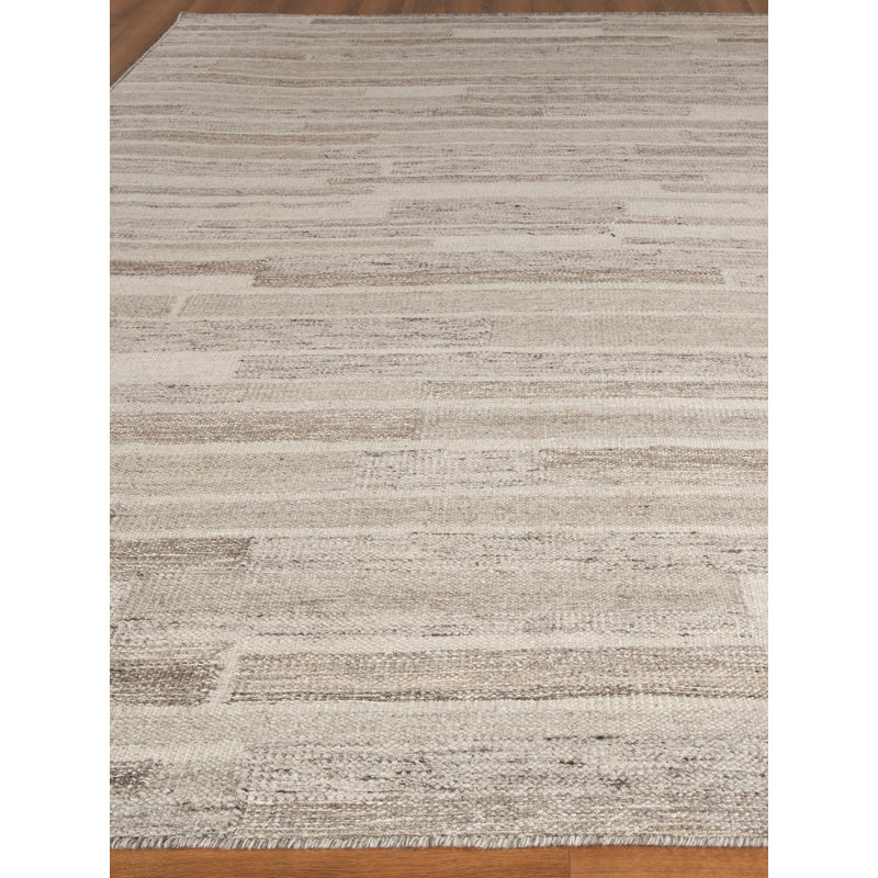 Scandinavian Wool Geometric Area Rug, Rectangle 10' x 14'