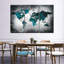 «Aged World Map XLI» sur toile, reproduction de 3 pièces-2105738059
