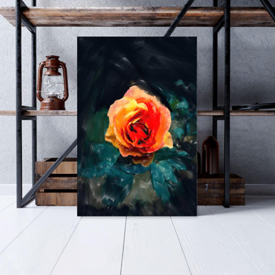 Orange orange en fleur pendant la journée - Reproduction d'art graphique sur toile tendue 1 pièce