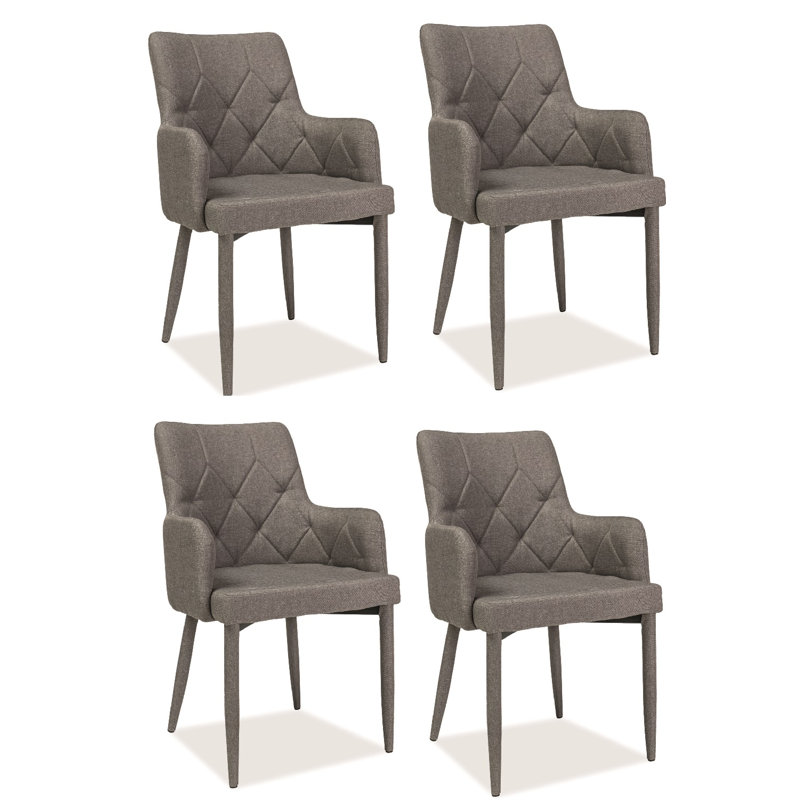 Magers Upholstered Dining Chair, Dark Grey, Dark Grey