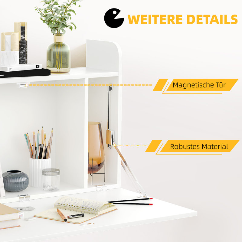 Kandee 77cm W Rectangular Floating Desk