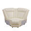 Ensemble de canapé de salon inclinable en cuir blanc cassé 3 pièces-1083423400