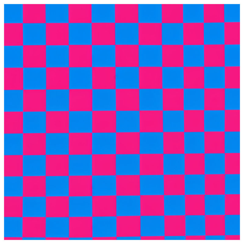 Blue Pink Checkered Quilted Bedspread All Sizes, Full / Double