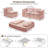 Boneless 80" King-Size Sleeper Sofa Bed Compression Convertible Couch Bed with Blanket-1962455101
