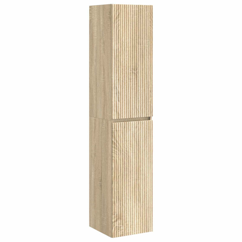 Engineered Wood Linen Cabinet, Sonoma Oak