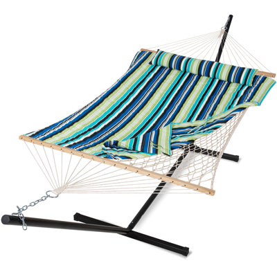 Mejias 2 Person Spreader Bar Hammock with Stand