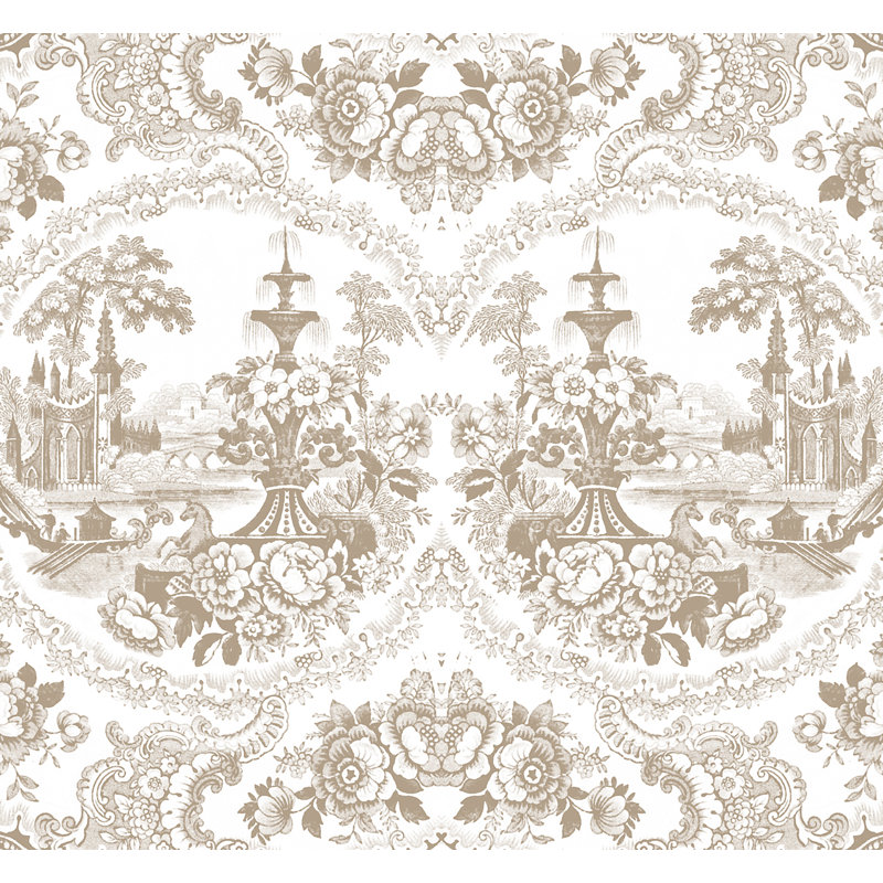 Mallie 10m x 90cm Matte Paste the Wall Wallpaper Roll, Cream