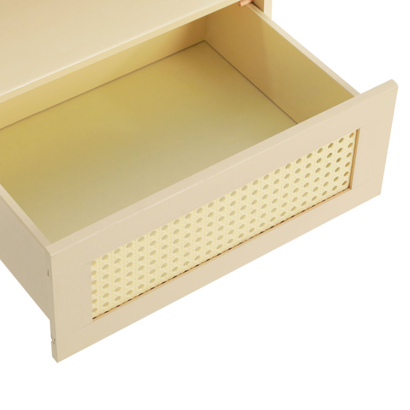 Table d'appoint avec canapé et table de chevet avec tiroir, Beige
