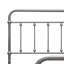 Structure de lit simple Garland avec 6 pieds en métal - Structure de lit de luxe thermolaquée argentée-1226498617