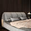 Lit rembourré gris avec structure et grand rembourrage confortable-324578846-324578844