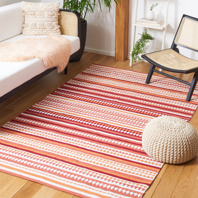 Adamsen Hand Woven Cotton Striped Rug