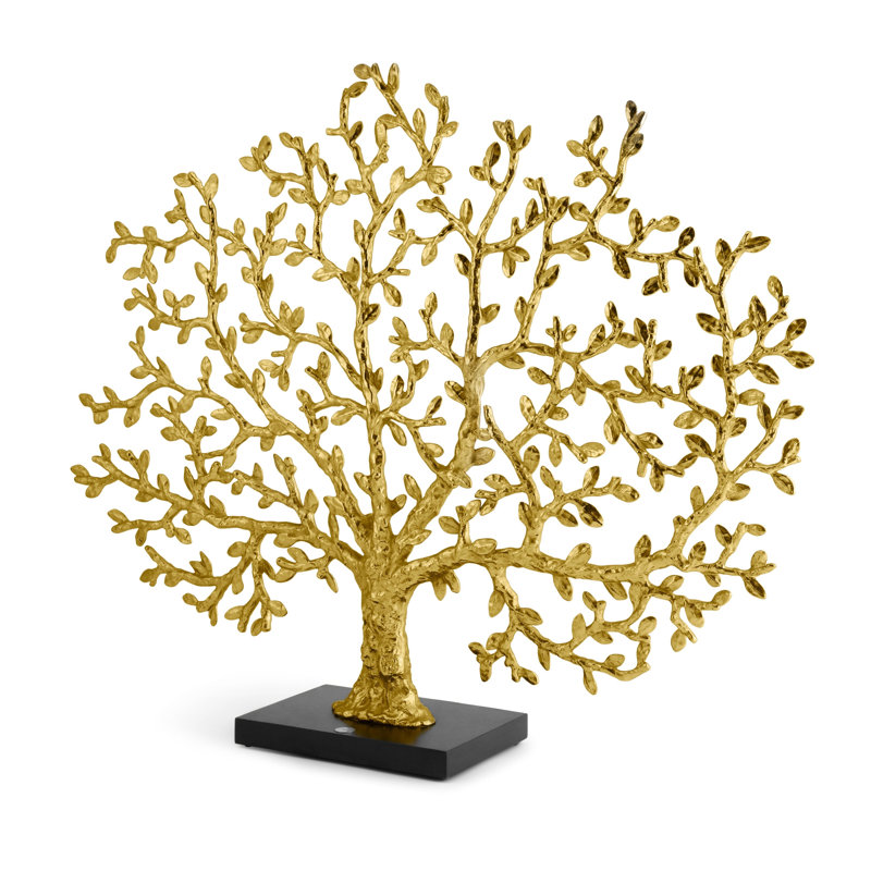 Tree of Life Decorative Fireplace Screen, Gold