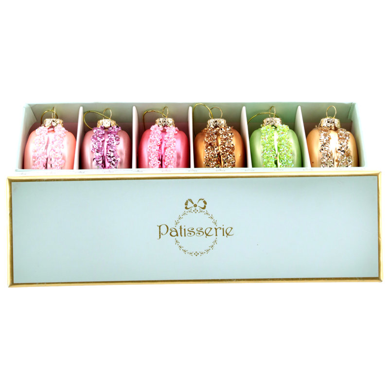 Ornement Macaron, boîte de 6 à 3 pouces