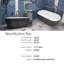 Baignoire de trempage autoportante en acrylique 59 po. X 28 po. Blanche et grise