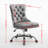 Modern Velvet Upholstered Tufted Button Adjustable Swivel Office Chair with Metal Base-29701062