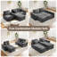 3 Seater Corduroy Sofa & Chaise-432756882