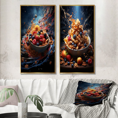 Granola Galaxy - Breakfast Canvas Prints Set Of 2
