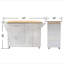 Îlot de cuisine et chariot de cuisine, îlot de cuisine mobile, plateau en bois d'hévéa, grande tablette ajustable à l'intérieur de l'armoire pour différents ustensiles, design luxueux convenant à une fête sur un autre site.