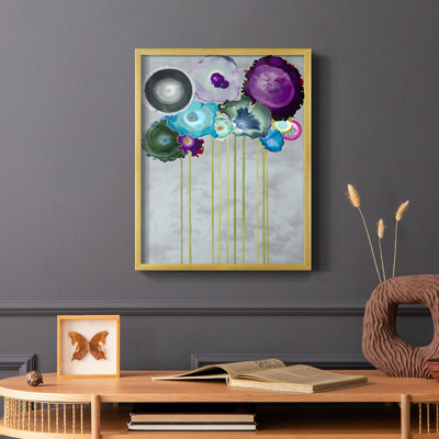 Silver Bouquet Framed Print - Solid Wood