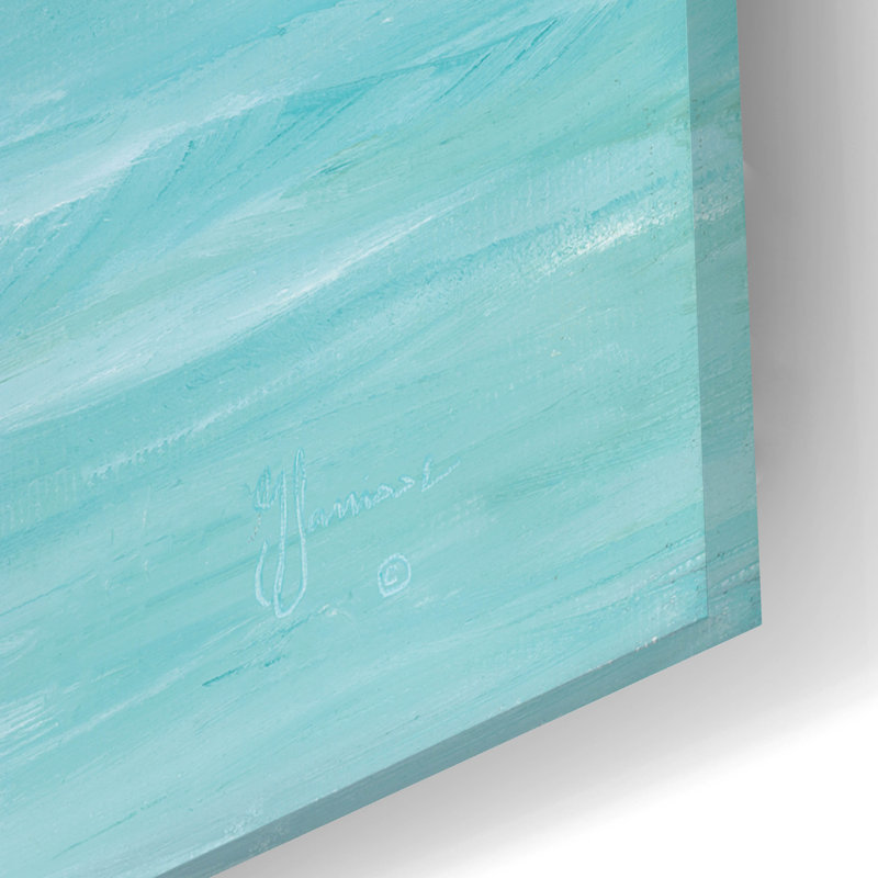  «Light In The Water» par Georgia Janisse, art mural en verre acrylique, 24 po x 16 po, H 16 po x l 24 po