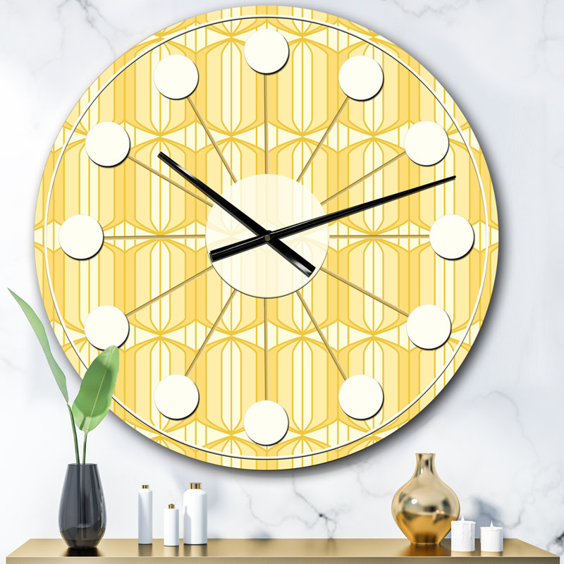 Horloge murale rétro Mid-Century, Surdimensionné