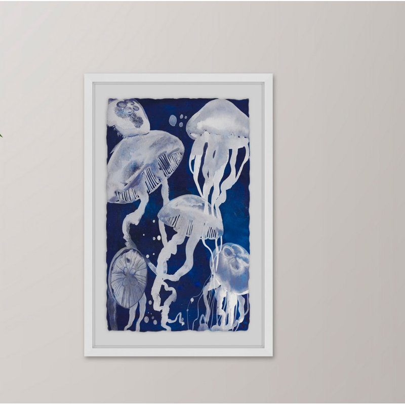Jellyfish II - Single Picture Frame Print, 30cm H x 20cm W x 3.81cm D