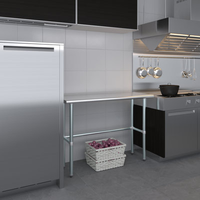 Stainless Steel Open Base Work Table