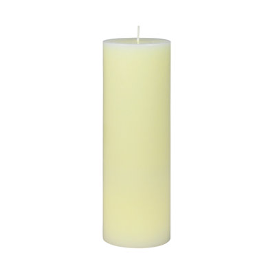 9 Inch Pale Ivory Pillar Candle