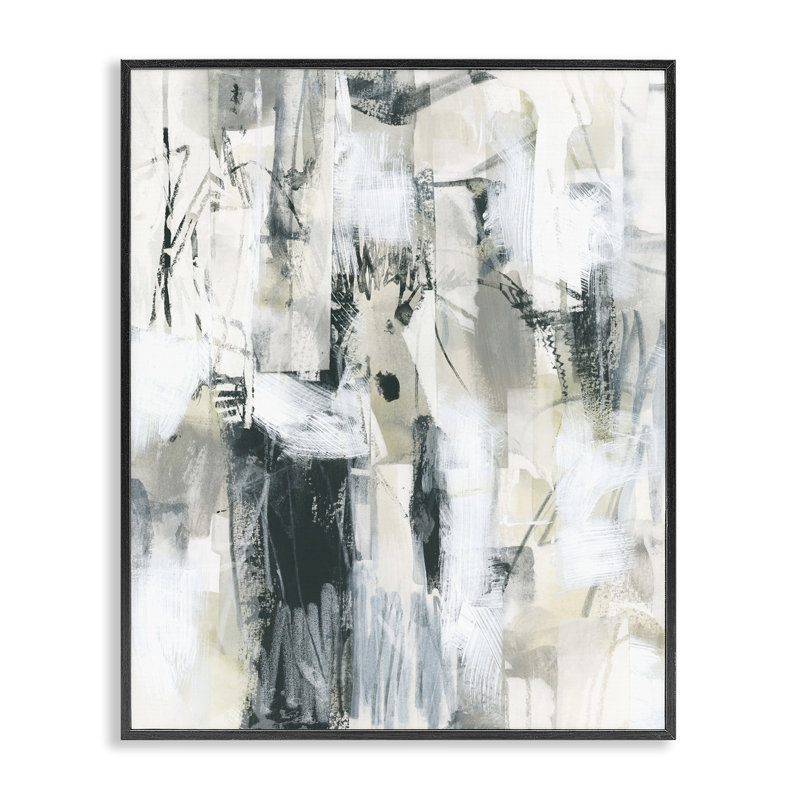 Art abstrait giclée encadrée par June Erica Vess, Giclée encadrée noir minuit, H 14 po x l 11 po