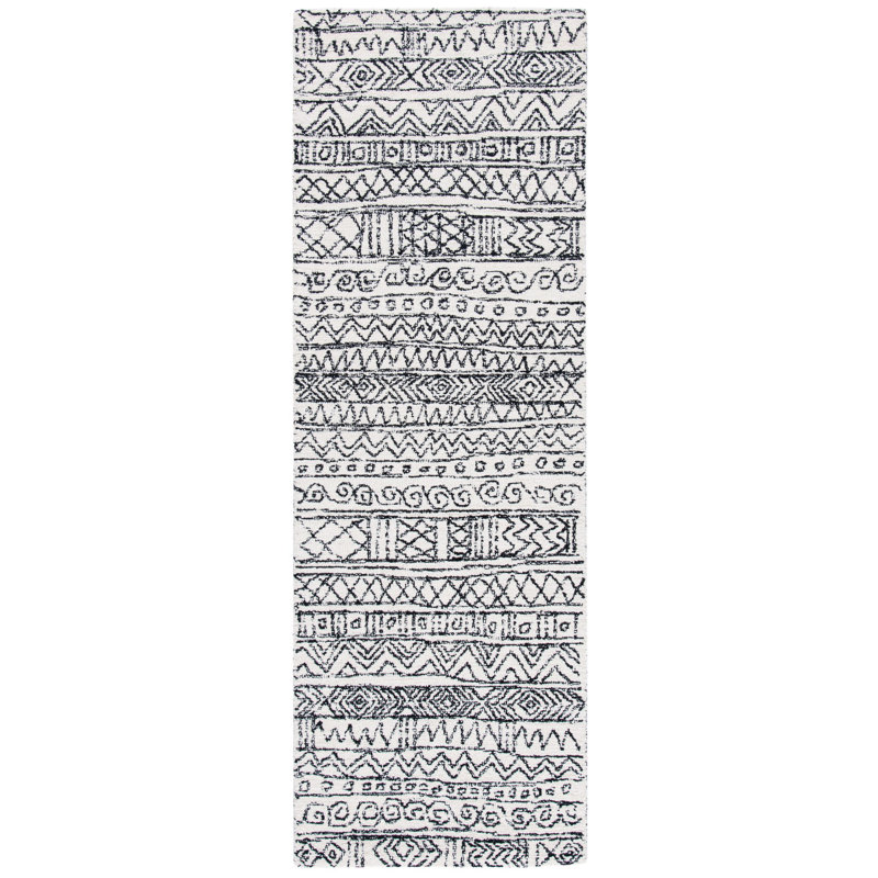 Brillion Hand Tufted Wool And Cotton Abstract Rug, Runner 2'3" x 7'