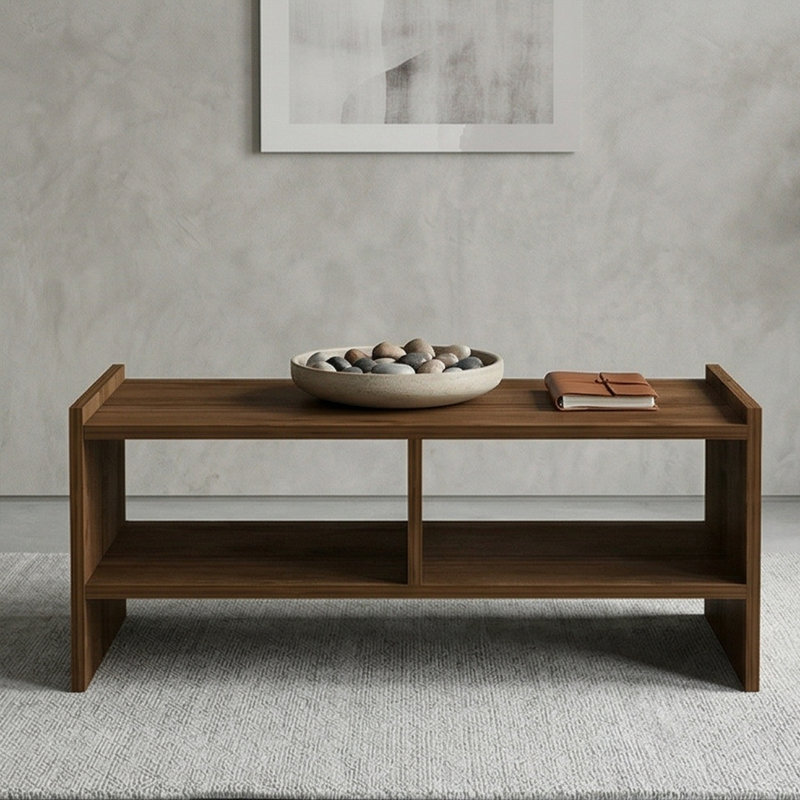 Aurelius 35'' Coffee Table with Open Shelving