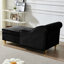 Chaise longue moderne avec revêtement en velours (noir)