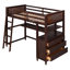 Lit mezzanine simple en bois avec tiroirs