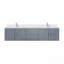Ensemble de meuble-lavabo double 80 po x P 22 po avec plateau en marbre de culture et robinet-1314706024-1314706025